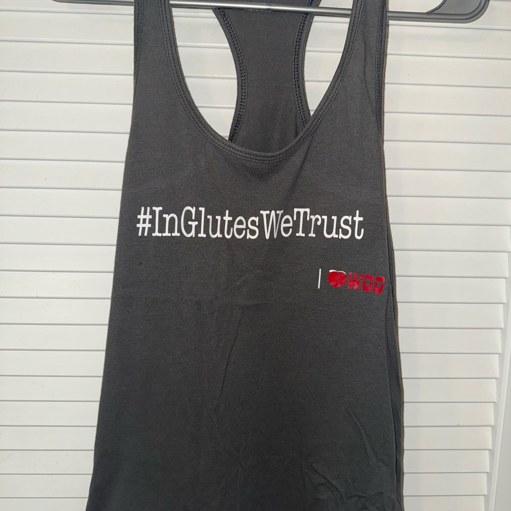 #InGlutesWeTrust Racerback Tank – Size M - Picture 3 of 3